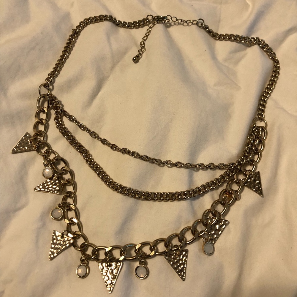 Edgy Layered Gold Necklace
